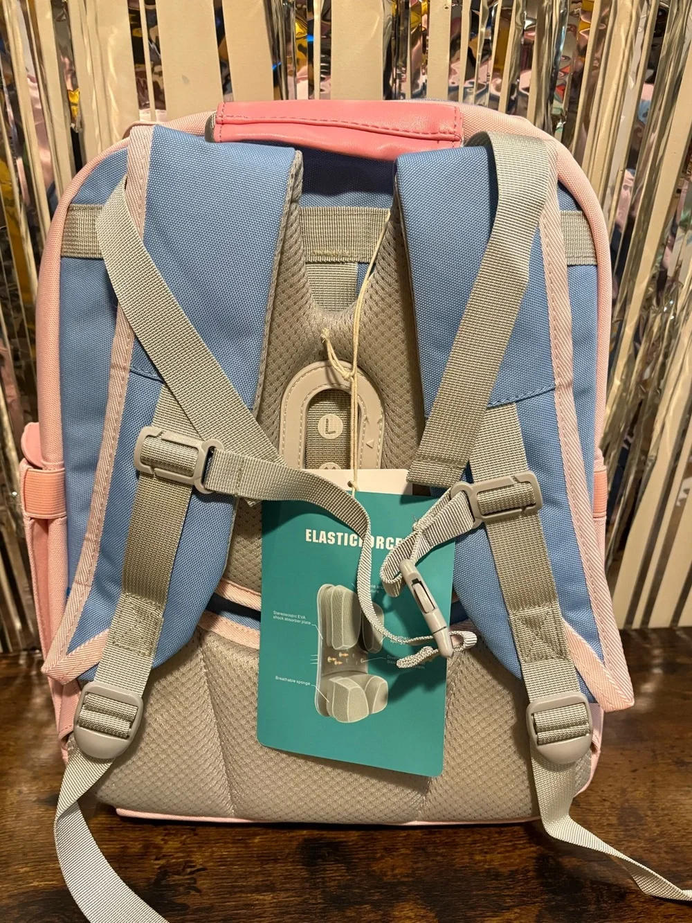Full Size Pink & Blue Kids Cat Backpack with Bow-Heavy Duty!